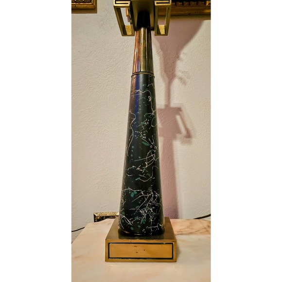 Tommi Parzinger Stiffel Table Lamps Paint Design Attributed to Jackson Pollock - Picture 8 of 10